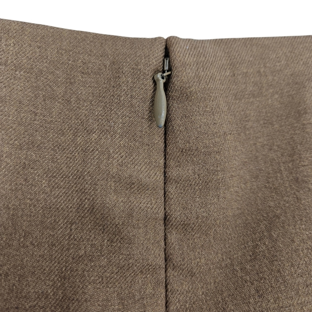 Banana Republic Straight Pencil Skirt Camel Brown Lined Zip Back Career 8 - Picture 3 of 6